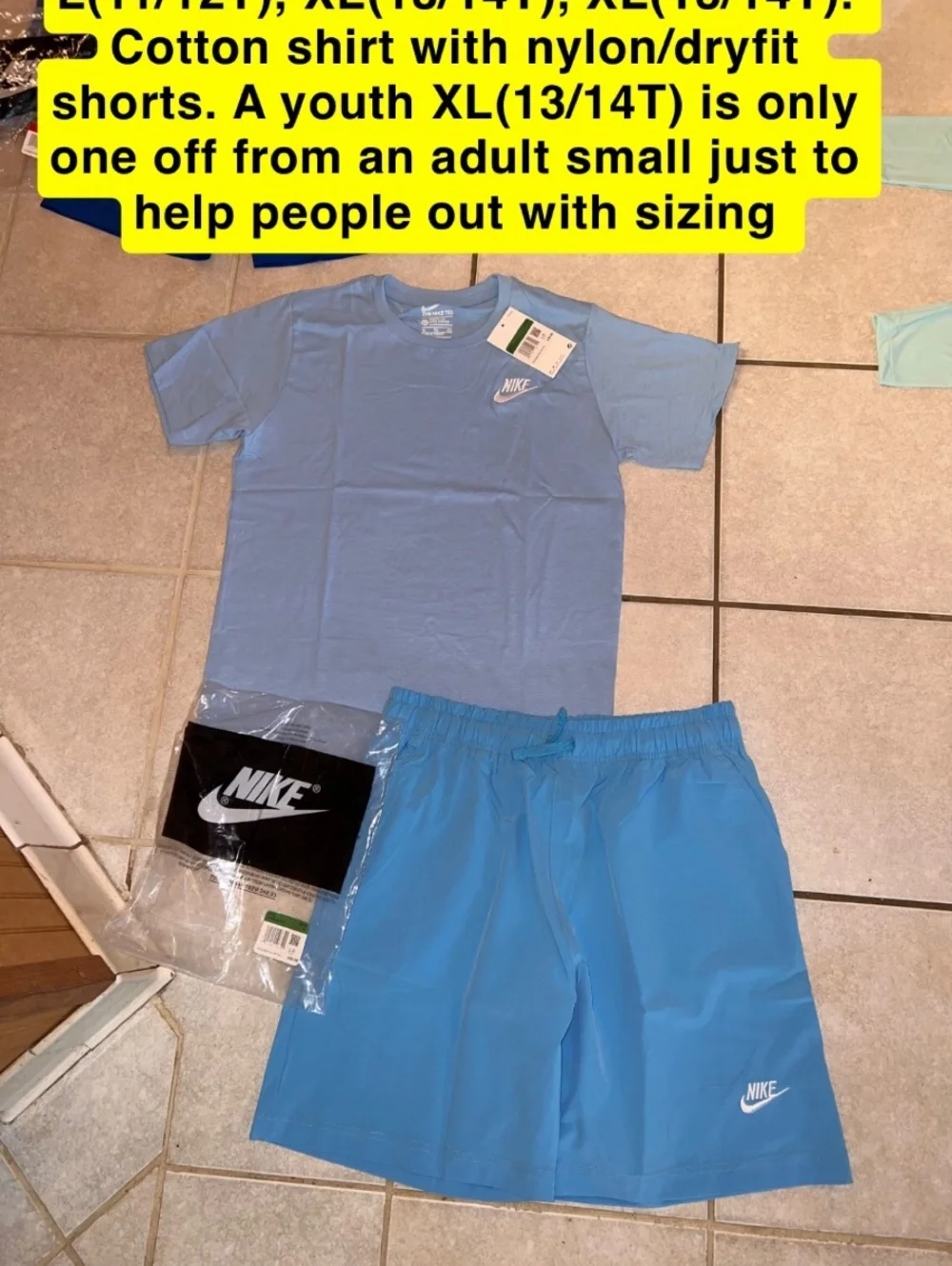 Kids Nike short/shirt set 7T